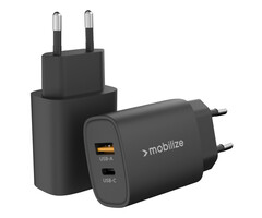 Mobilize Mobilize Wall Charger USB-C & USB-A 25W met PD/PPS - Zwart