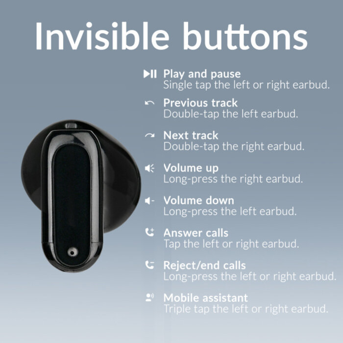 Mobilize Mobilize Bluetooth TWS Earbuds Mini Black - Draadloze Oordopjes