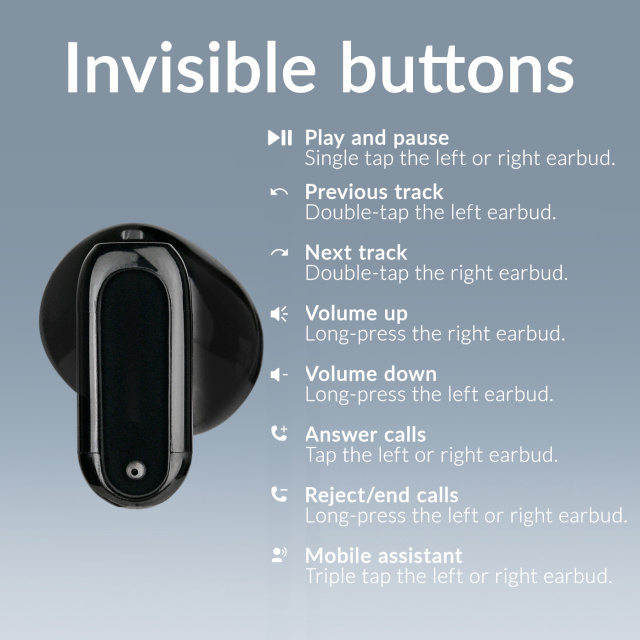 Mobilize Mobilize Bluetooth TWS Earbuds Mini Black - Draadloze Oordopjes