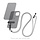 Mobilize Nylon Lanyard Grey - Universeel Telefoonkoord