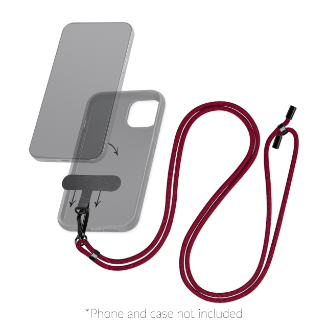 Mobilize Mobilize Nylon Lanyard Telefoonkoord - Bordeaux (Universeel)