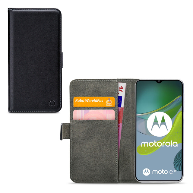 Mobilize Mobilize Classic Gelly Wallet Book Case voor Motorola Moto E13 4G - Zwart