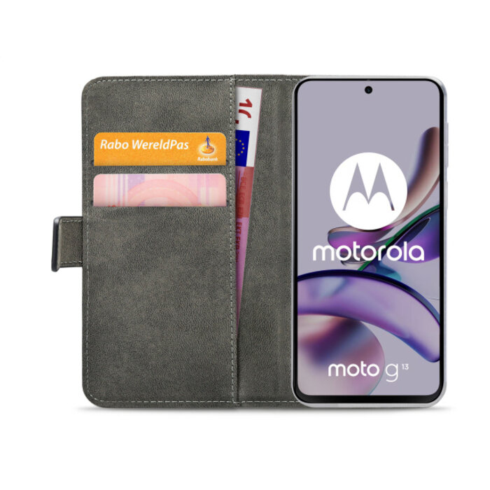 Mobilize Mobilize Classic Gelly Wallet Book Case Motorola Moto G13/G23 Zwart