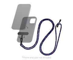 Mobilize Mobilize Universeel Telefoonkoord Nylon - Blauw / Rood