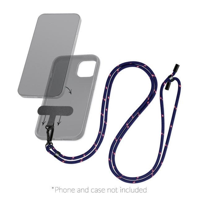 Mobilize Mobilize Universeel Telefoonkoord Nylon - Blauw / Rood