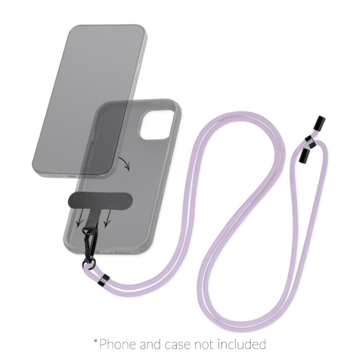 Mobilize Mobilize Universele Nylon Lanyard Telefoonkoord - Paars