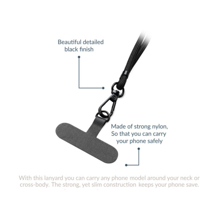Mobilize Mobilize Universele Nylon Lanyard Telefoonkoord - Paars