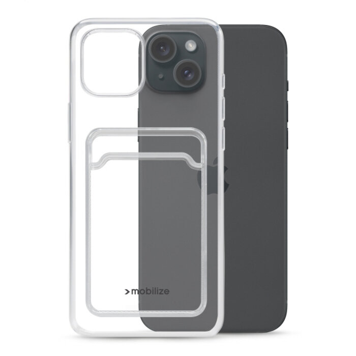 Mobilize Mobilize Gelly Card Case voor Apple iPhone 15 Plus - Transparant
