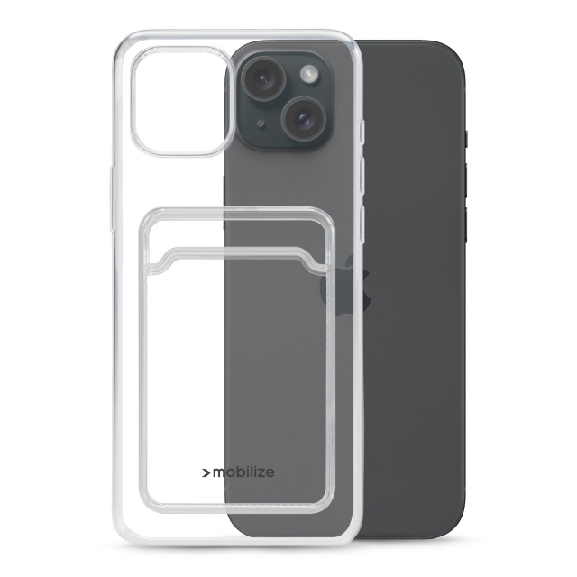 Mobilize Mobilize Gelly Card Case voor Apple iPhone 15 Plus - Transparant