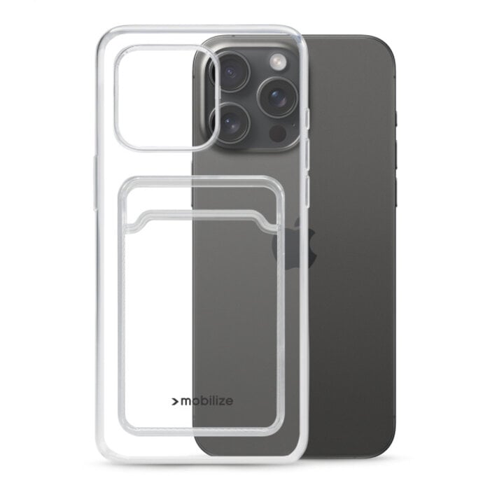Mobilize Mobilize Gelly Card Case Apple iPhone 15 Pro Max - Transparant