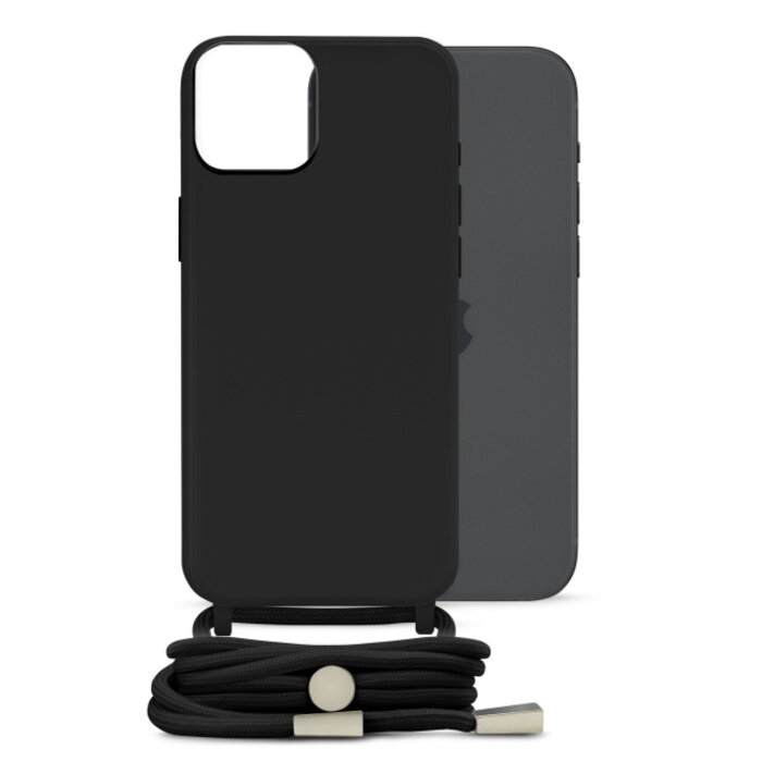 Mobilize Mobilize Lanyard Gelly Case voor Apple iPhone 15 Plus - Zwart