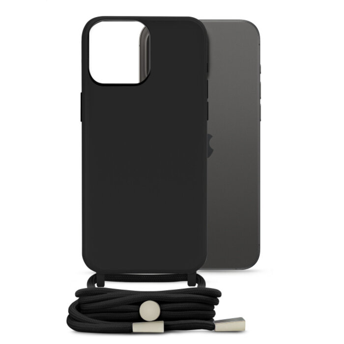 Mobilize Mobilize Lanyard Gelly Case - Apple iPhone 15 Pro Max - Zwart