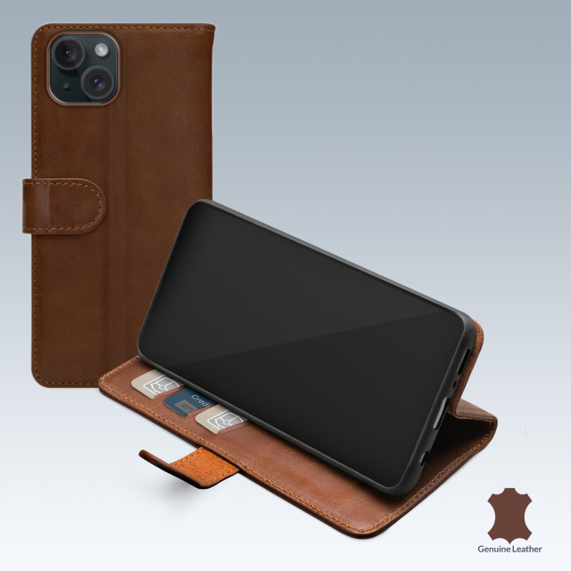 Mobilize Mobilize Leather Wallet Hoesje voor iPhone 13/14/15 - Bruin