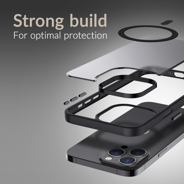 Mobilize Mobilize MagSafe Hybrid Pro Case voor Apple iPhone 15 Pro Max - Zwart