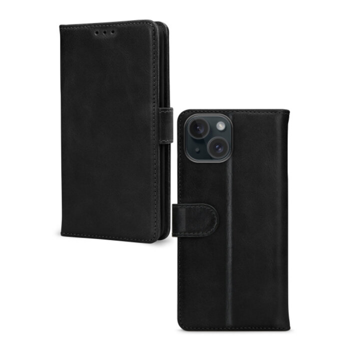 Mobilize Mobilize Premium Gelly Wallet Book Case voor iPhone 15 Plus - Zwart
