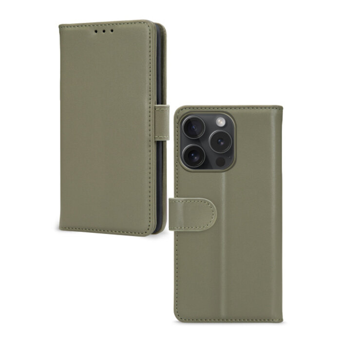 Mobilize Mobilize Premium Gelly Wallet Book Case Apple iPhone 15 Pro - Groen