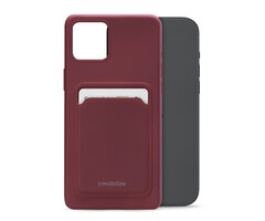 Mobilize Mobilize Rubber Gelly Card Case Apple iPhone 15 Plus - Matt Bordeaux