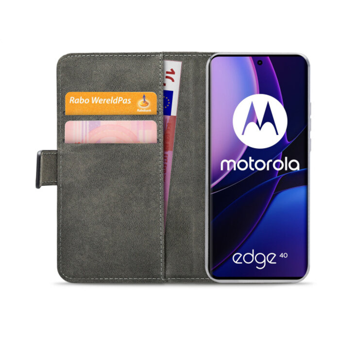 Mobilize Mobilize Classic Gelly Wallet Book Case voor Motorola Edge 40 - Zwart