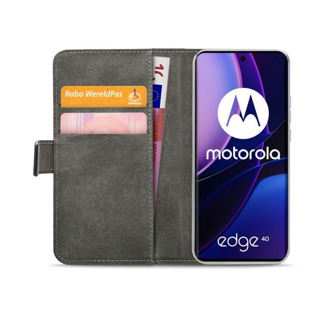 Mobilize Mobilize Classic Gelly Wallet Book Case voor Motorola Edge 40 - Zwart