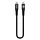 Mobilize Strong Nylon USB-C naar USB-C Kabel 20cm - 100W - Zwart