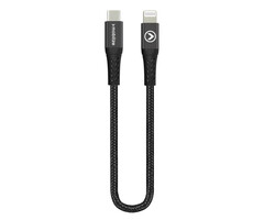 Mobilize Mobilize Strong Nylon USB-C naar Lightning Kabel 20cm 60W Zwart (MFi)