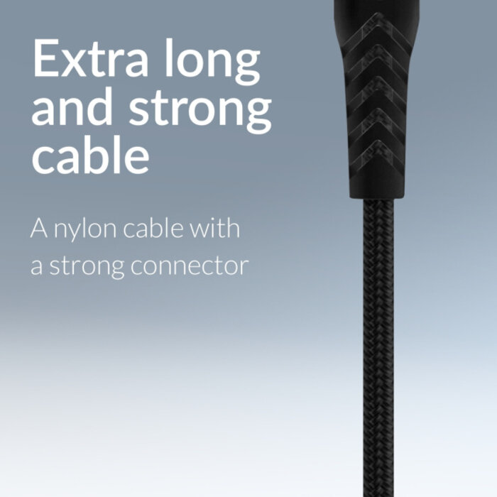 Mobilize Mobilize Strong Nylon USB-C naar Lightning Kabel 20cm 60W Zwart (MFi)