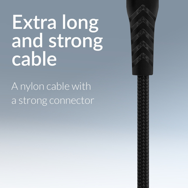 Mobilize Mobilize Strong Nylon USB-C naar Lightning Kabel 20cm 60W Zwart (MFi)