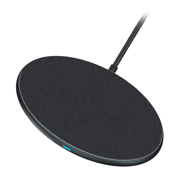 Mobilize Mobilize Wireless Fast Charger Flat 15W - PU Leer Grijs