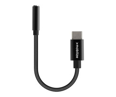 Mobilize Mobilize Strong Nylon USB-C naar 3.5mm Audio Adapter 15cm - Zwart