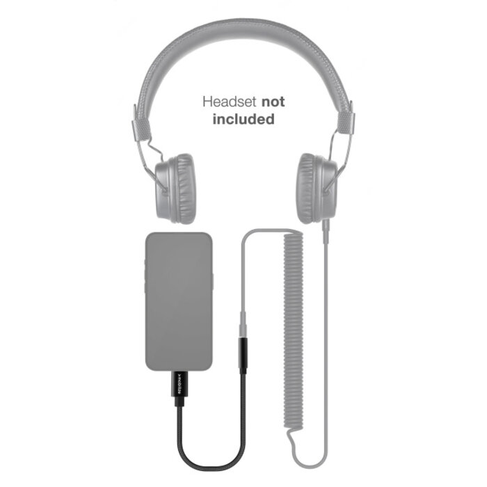 Mobilize Mobilize Strong Nylon USB-C naar 3.5mm Audio Adapter 15cm - Zwart