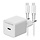 Mobilize Wall Charger USB-C GaN 30W PD/PPS + Nylon Kabel 1.2m - Wit