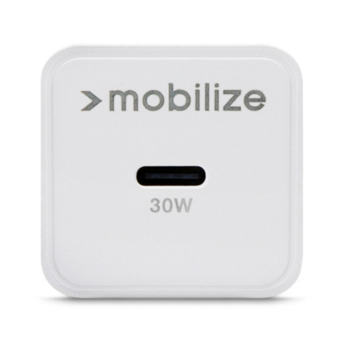 Mobilize Mobilize Wall Charger USB-C GaN 30W PD/PPS + Nylon Kabel 1.2m - Wit
