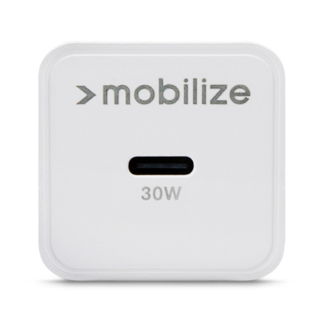Mobilize Mobilize Wall Charger USB-C GaN 30W PD/PPS + Nylon Kabel 1.2m - Wit