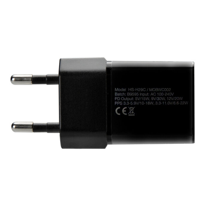 Mobilize Mobilize Wall Charger USB-C GaN 30W with PD/PPS - Black
