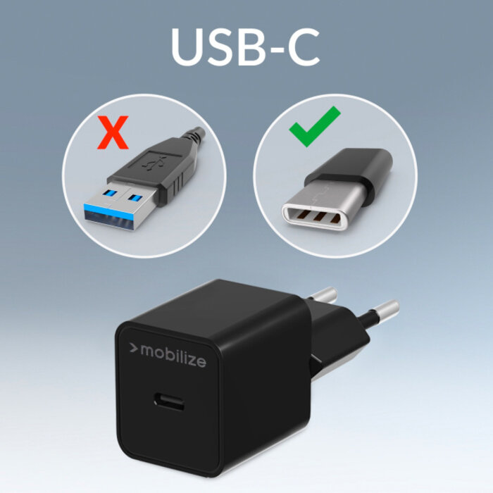 Mobilize Mobilize Wall Charger USB-C GaN 30W with PD/PPS - Black