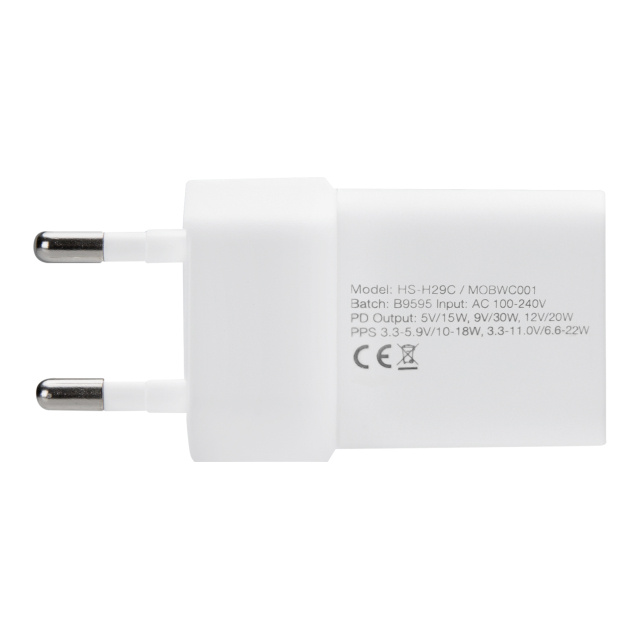 Mobilize Mobilize Wall Charger USB-C GaN 30W with PD/PPS - Wit