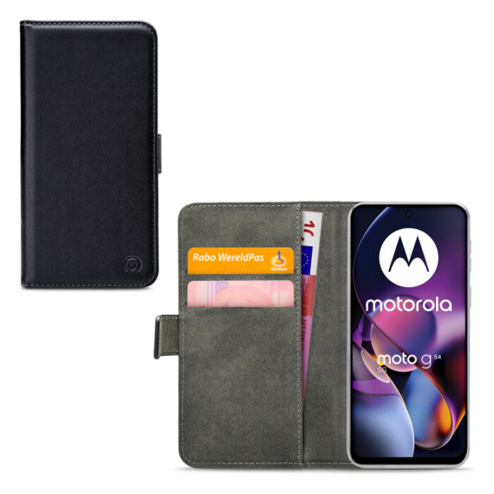 Mobilize Mobilize Classic Gelly Wallet Book Case Motorola Moto G54 Zwart