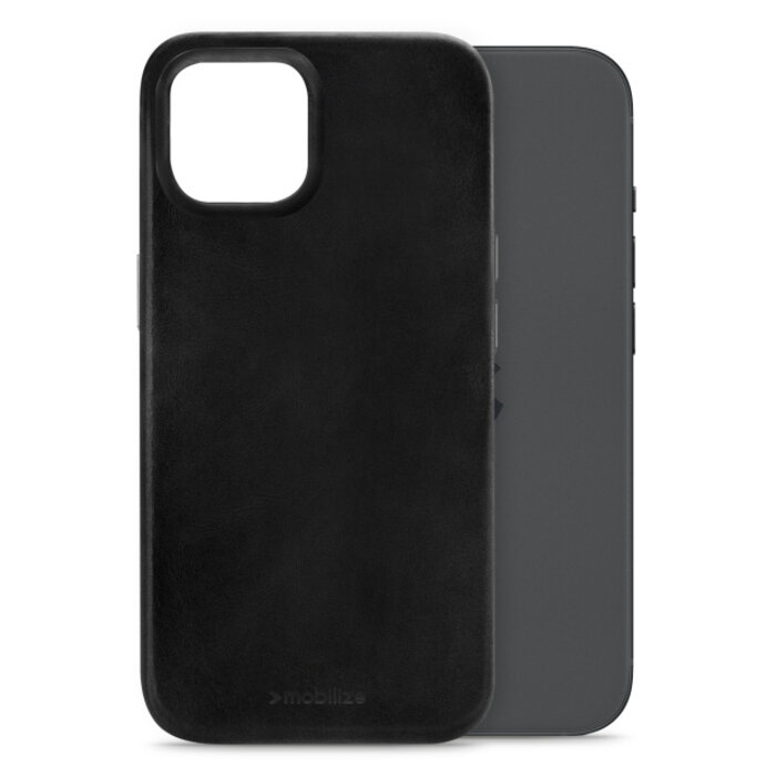 Mobilize Mobilize MagSafe Premium Leather Case Apple iPhone 15 - Zwart