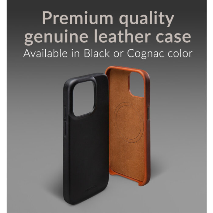 Mobilize Mobilize MagSafe Premium Leather Case Apple iPhone 15 - Zwart