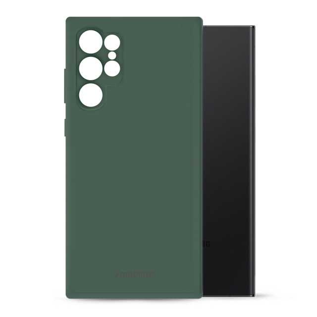 Mobilize Mobilize Rubber Gelly Case voor Samsung Galaxy S24 Ultra 5G - Matt Green