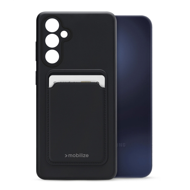 Mobilize Mobilize Rubber Gelly Card Case Samsung Galaxy A15 4G/5G - Matt Black
