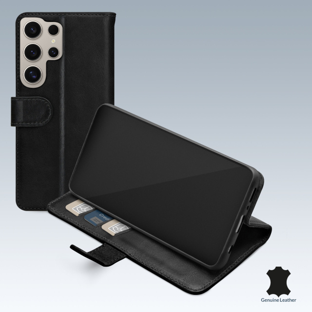 Mobilize Mobilize Leather Wallet Book Case Samsung Galaxy S24 Ultra 5G Zwart