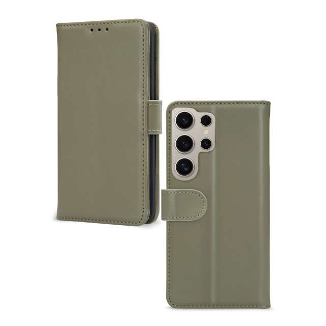 Mobilize Mobilize Premium Gelly Wallet Book Case Samsung Galaxy S24 Ultra 5G Groen