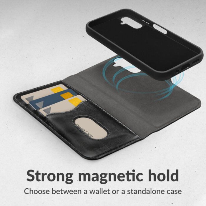Mobilize Mobilize 2in1 MagSafe Compatible Gelly Wallet Case Samsung Galaxy S24 Ultra - Zwart
