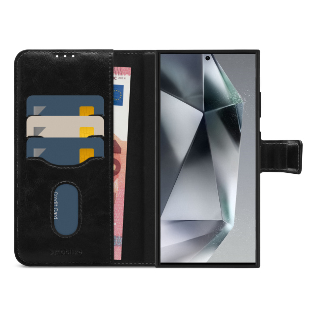 Mobilize Mobilize 2in1 MagSafe Compatible Gelly Wallet Case Samsung Galaxy S24 Ultra - Zwart