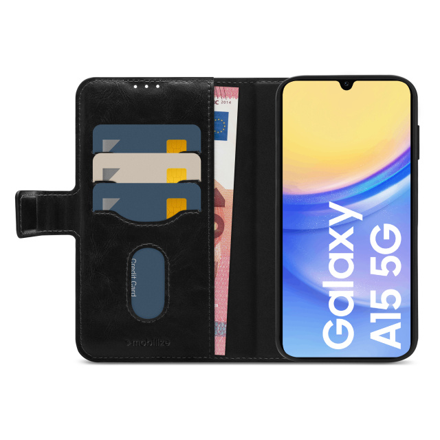 Mobilize Mobilize 2in1 Magnet Gelly Wallet Case Samsung Galaxy A15 4G/5G Black
