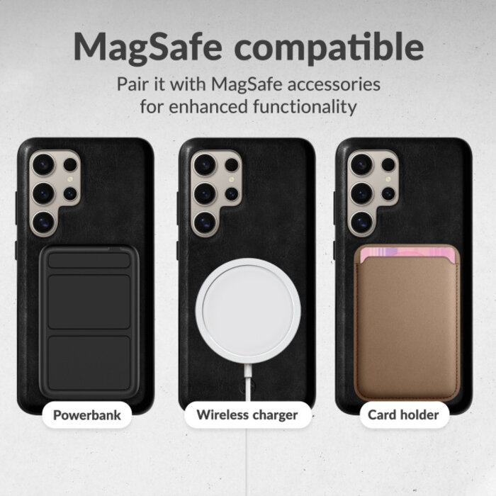 Mobilize Mobilize 2-in-1 MagSafe Wallet Case voor Samsung Galaxy S23 FE 5G - Zwart