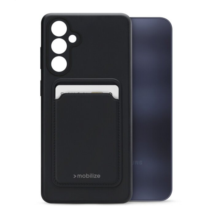 Mobilize Mobilize Rubber Gelly Card Case Samsung Galaxy A25 5G - Mat Zwart