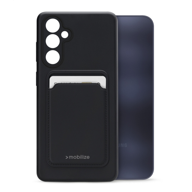Mobilize Mobilize Rubber Gelly Card Case Samsung Galaxy A25 5G - Mat Zwart