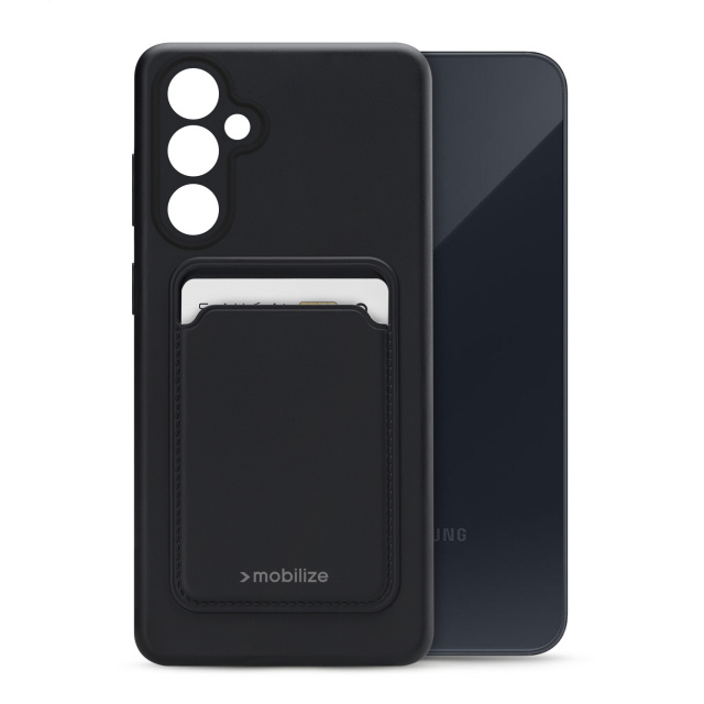 Mobilize Mobilize Rubber Gelly Card Case Samsung Galaxy A35 5G - Mat Zwart